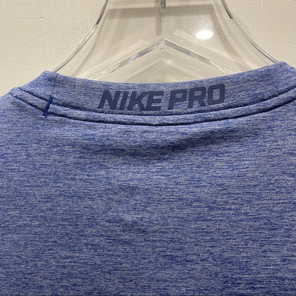 Nike Pro Men’s Dri-Fit Short Sleeve Blue Fitted Shirt Small Style 811429 - Picture 6 of 7